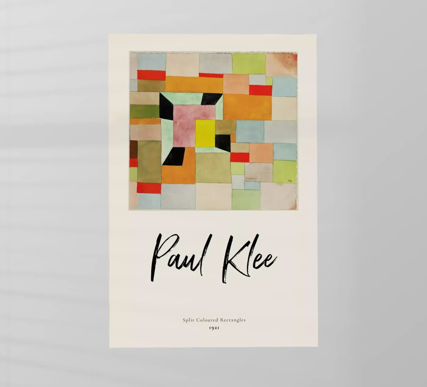 Klee - Split Coloured Rectangles Backlit Folie von ARTOTHEK