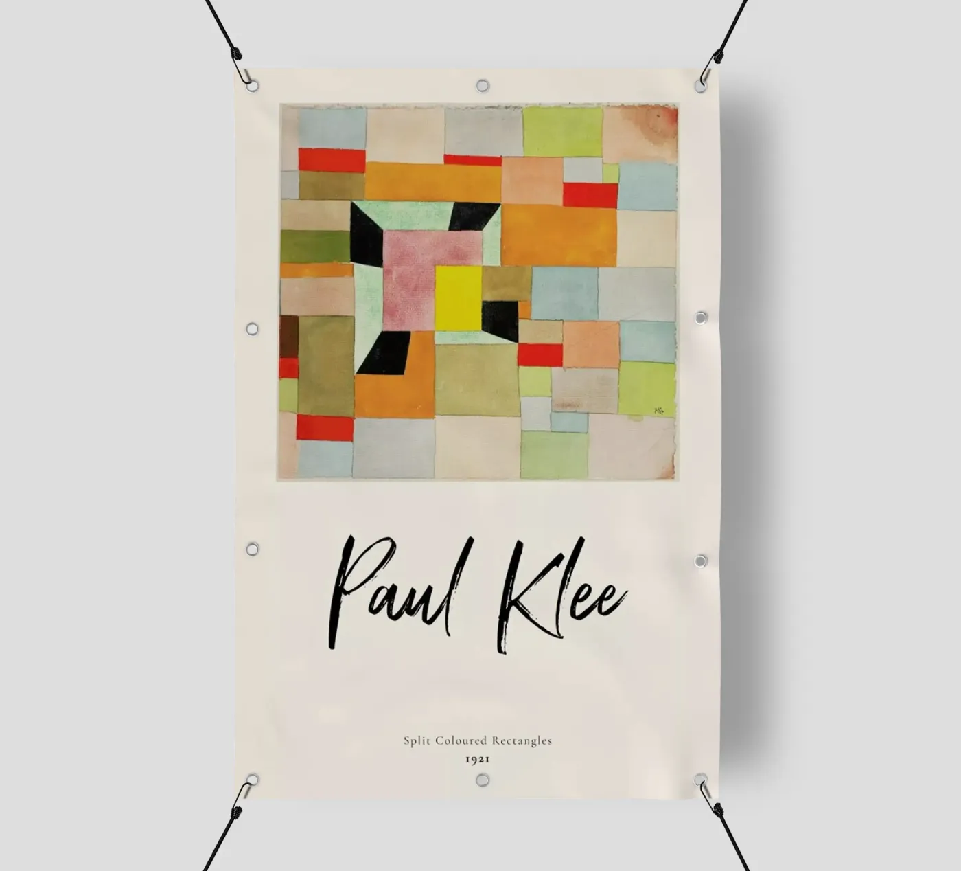 Klee - Split Coloured Rectangles PVC Plane von ARTOTHEK