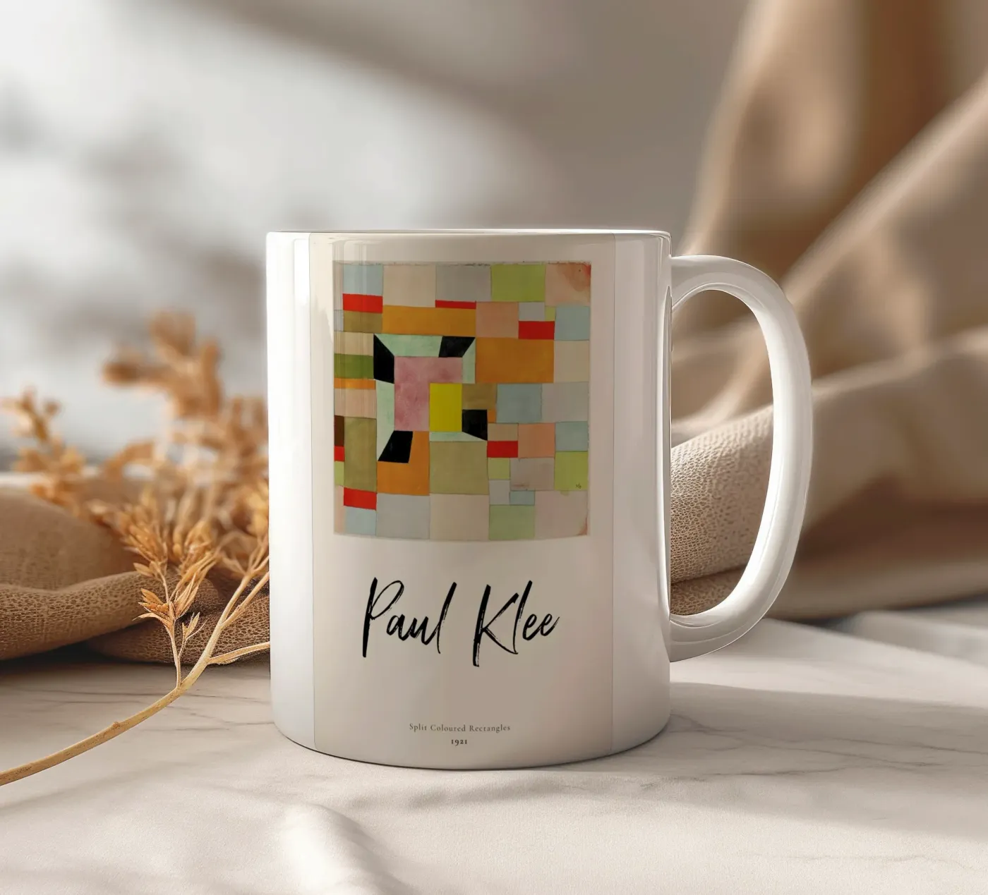Klee - Split Coloured Rectangles ceramic mug by ARTOTHEK