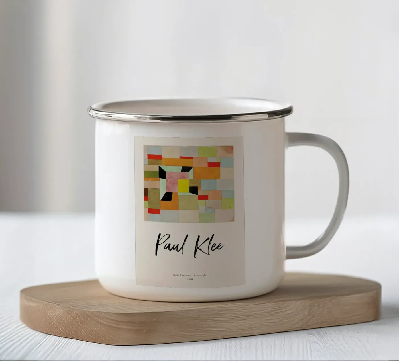 Klee - Split Coloured Rectangles enamel mug by ARTOTHEK
