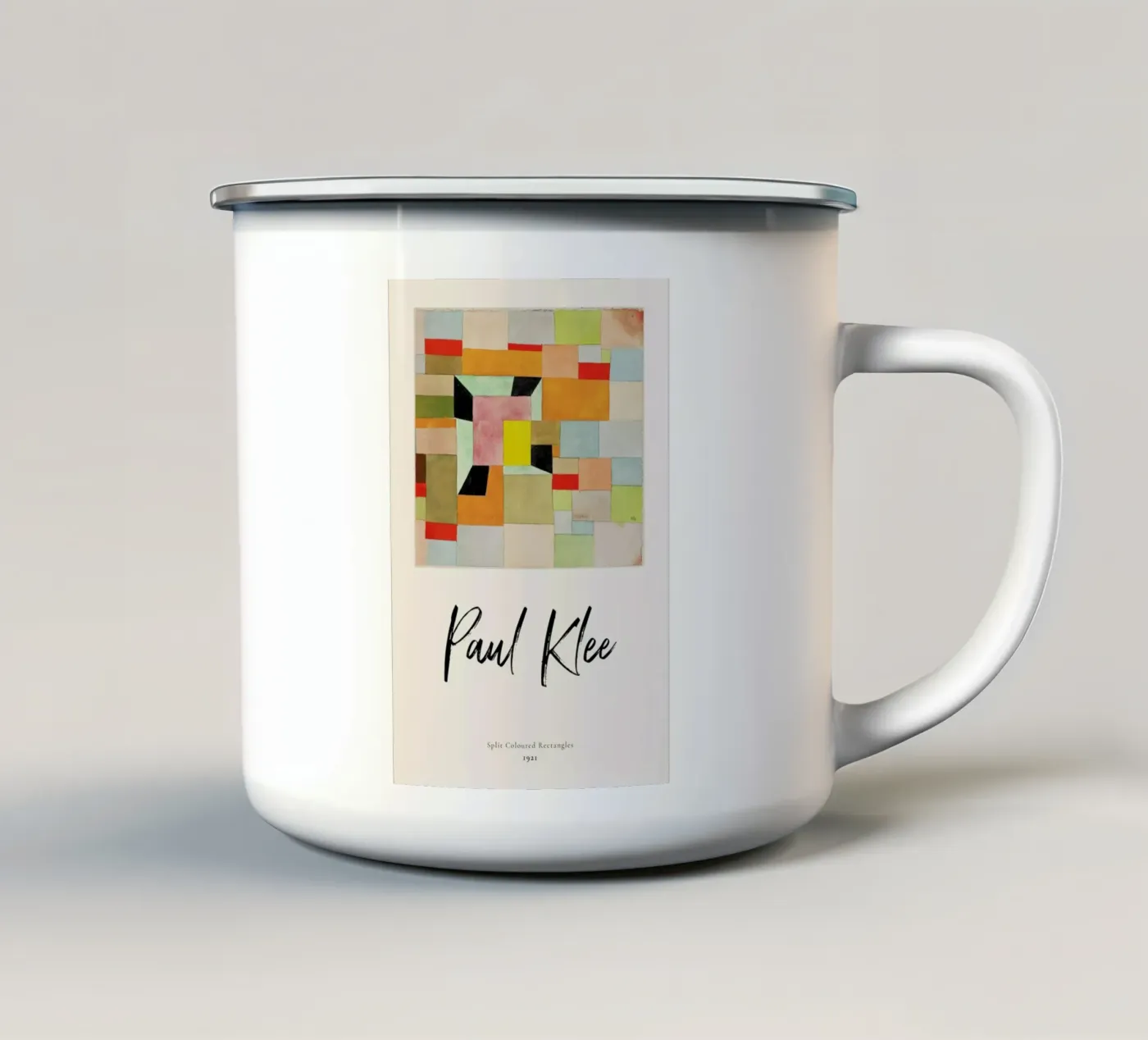 Klee - Split Coloured Rectangles enamel mug by ARTOTHEK