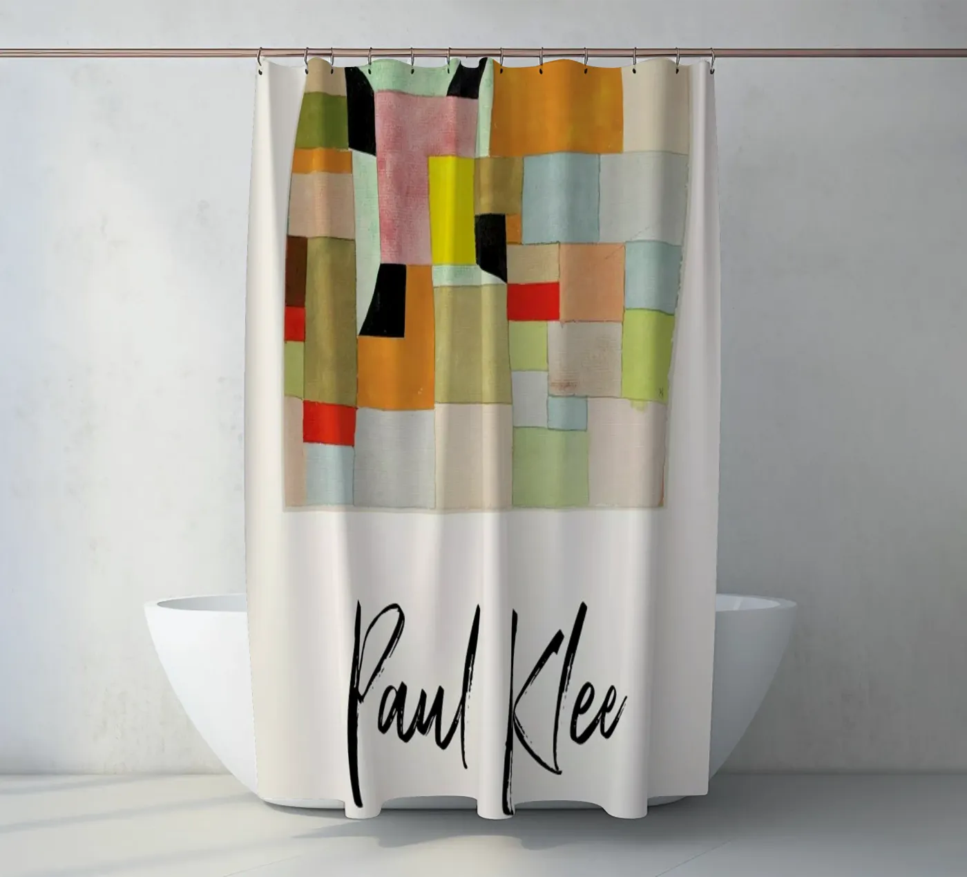 Klee - Split Coloured Rectangles tenda da doccia da ARTOTHEK