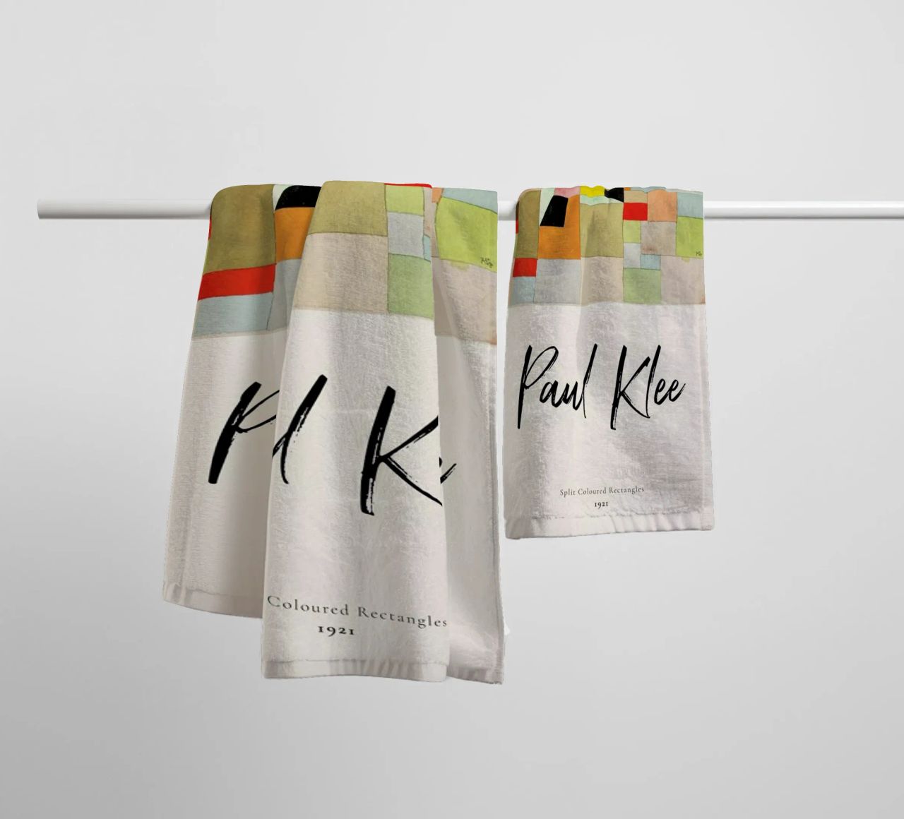 Klee - Split Coloured Rectangles asciugamano da bagno da ARTOTHEK