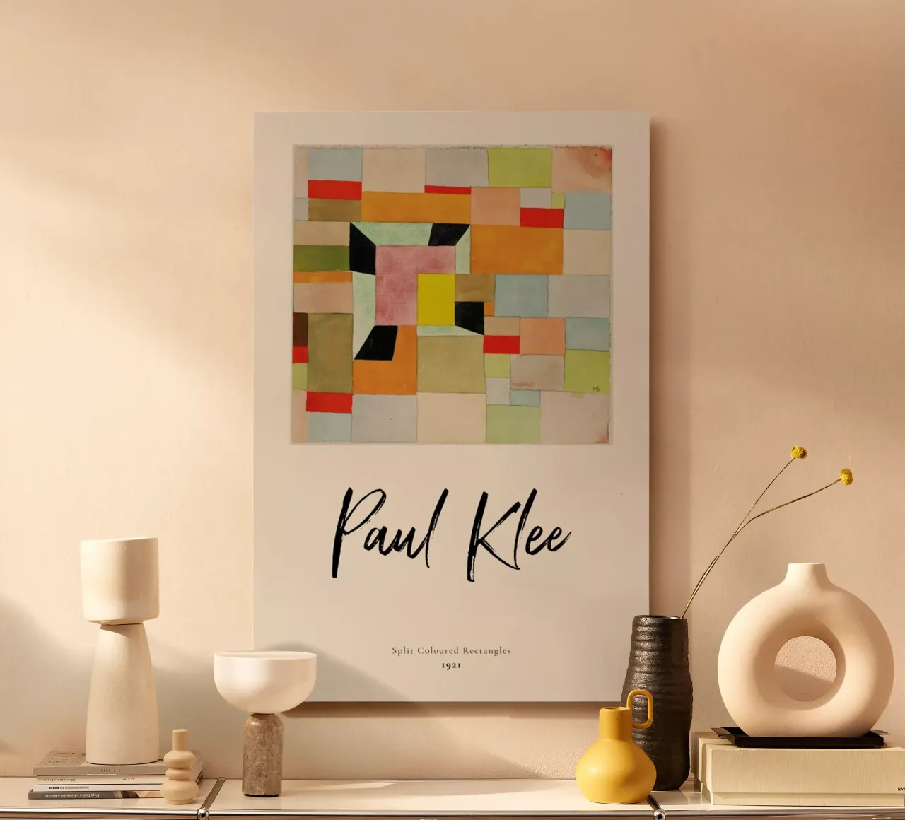 Klee - Split Coloured Rectangles alluminio dibond da ARTOTHEK