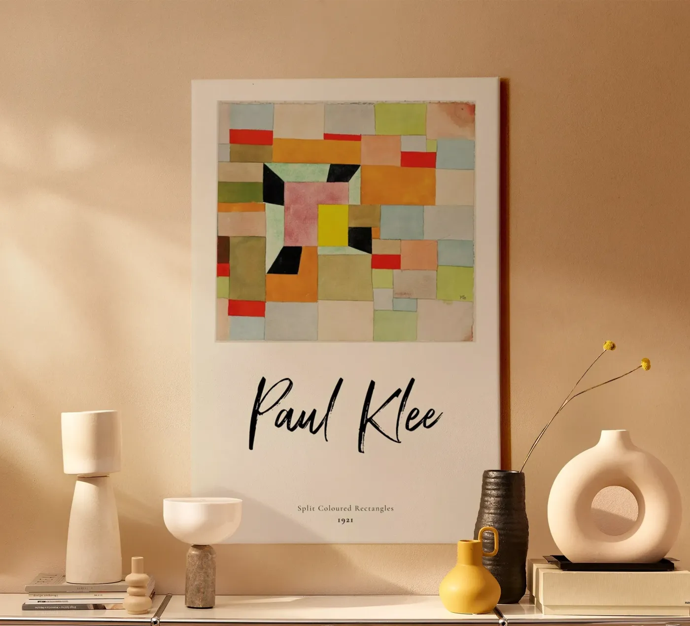 Klee - Split Coloured Rectangles canvas by ARTOTHEK