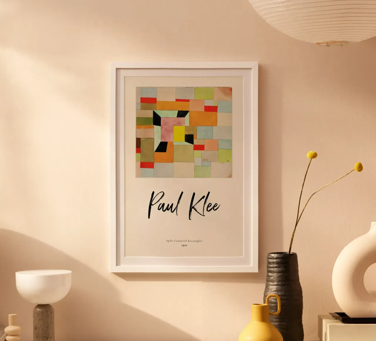 Klee - Split Coloured Rectangles carta hahnemühle da ARTOTHEK