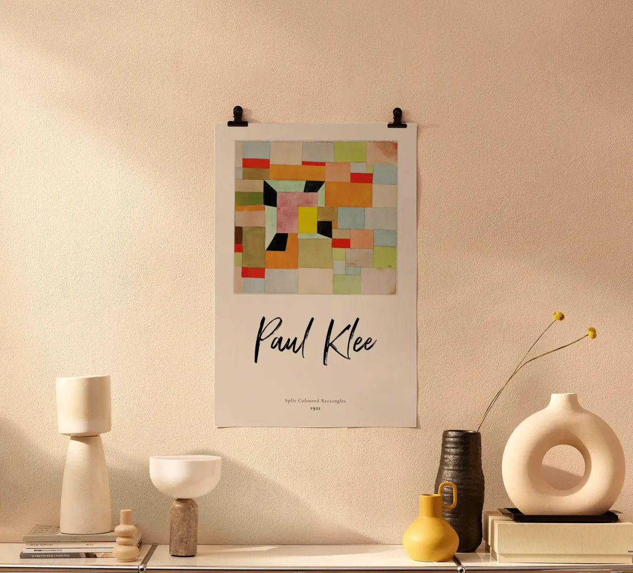 Klee - Split Coloured Rectangles carta hahnemühle da ARTOTHEK