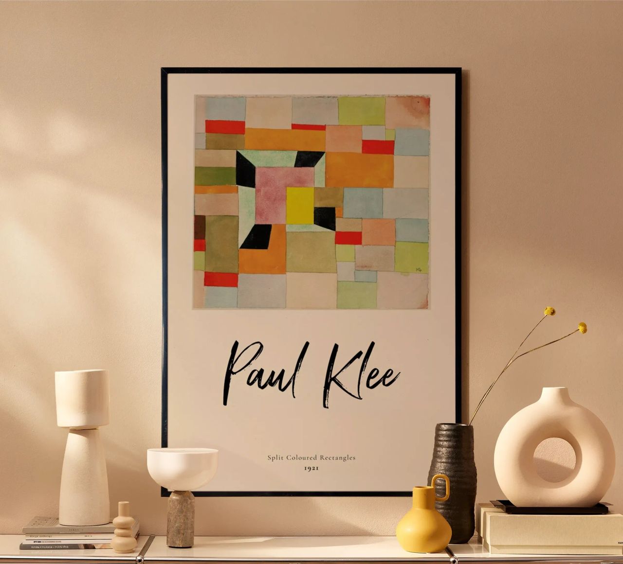 Klee - Split Coloured Rectangles carta hahnemühle da ARTOTHEK