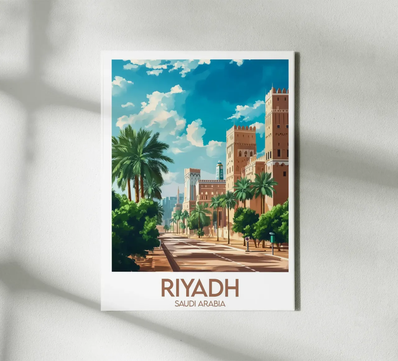 Affiche Riyadh tela con Cornice a cassetta da Frame the World