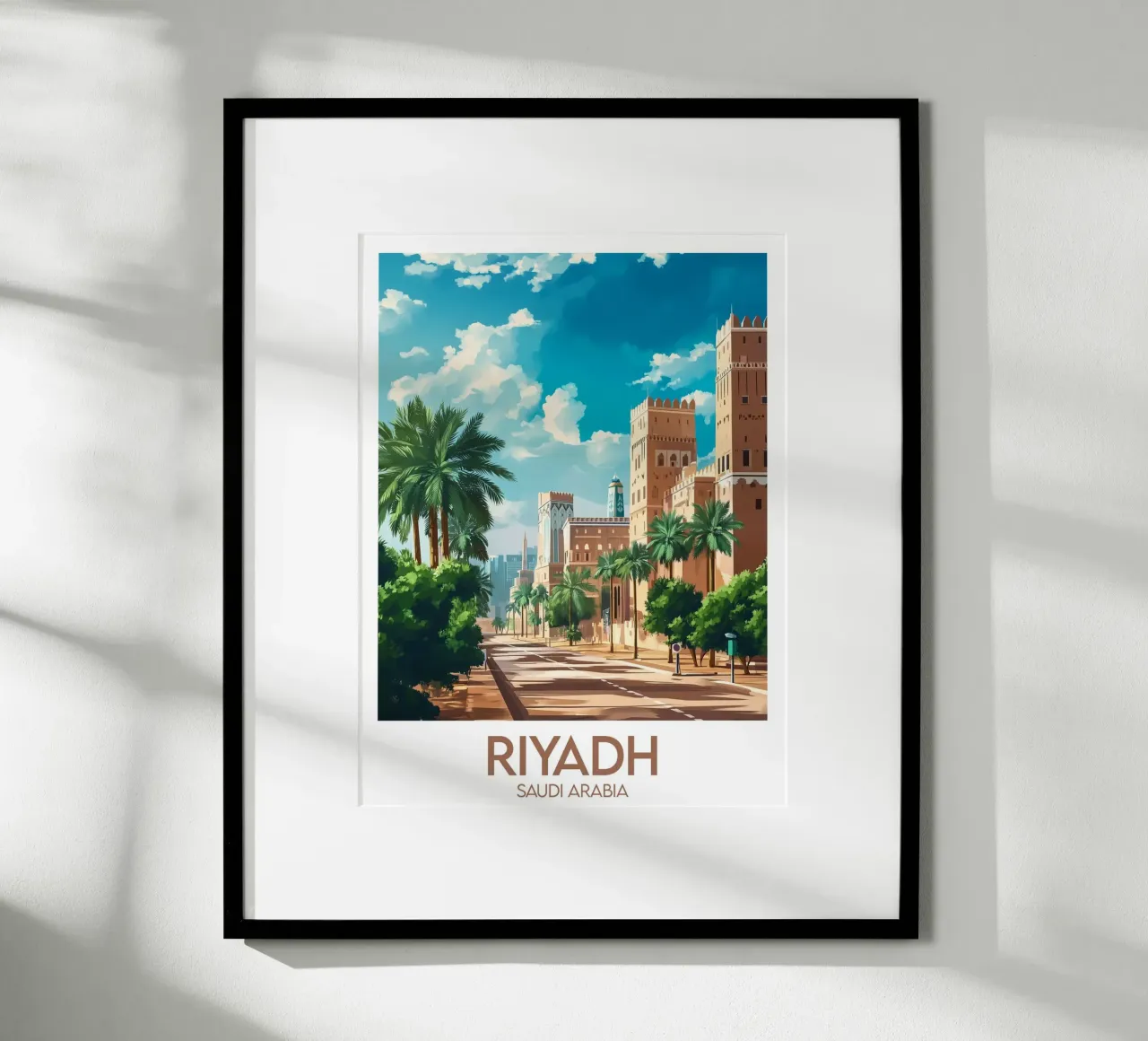 Affiche Riyadh poster con telaio in plastica da Frame the World