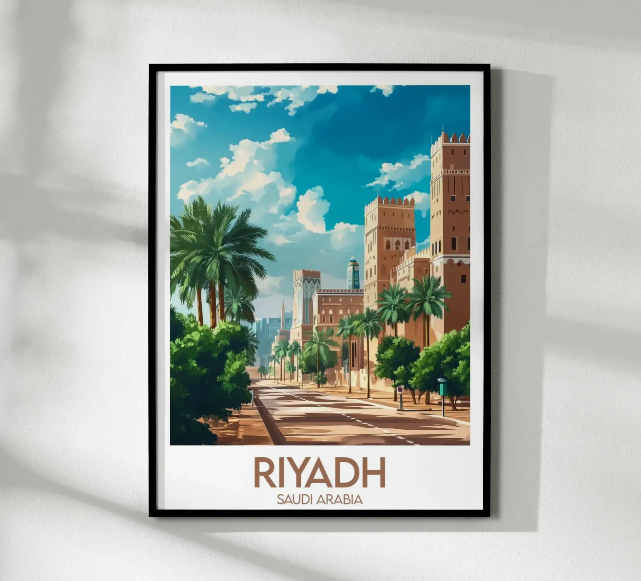 Affiche Riyadh poster con telaio in plastica da Frame the World