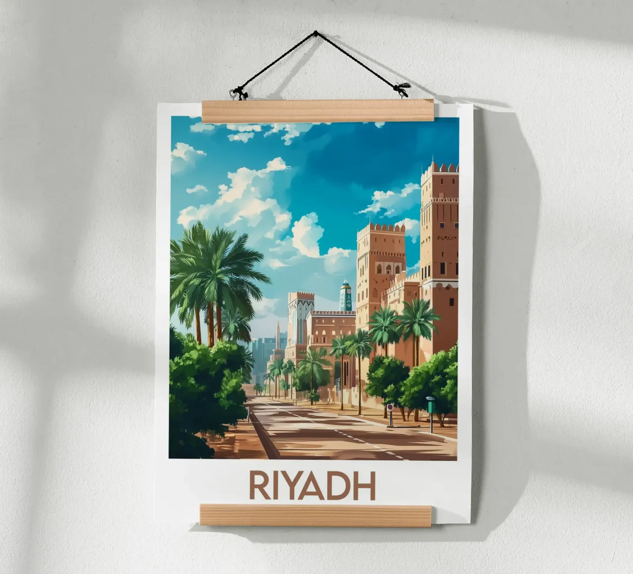 Affiche Riyadh poster con telaio in plastica da Frame the World