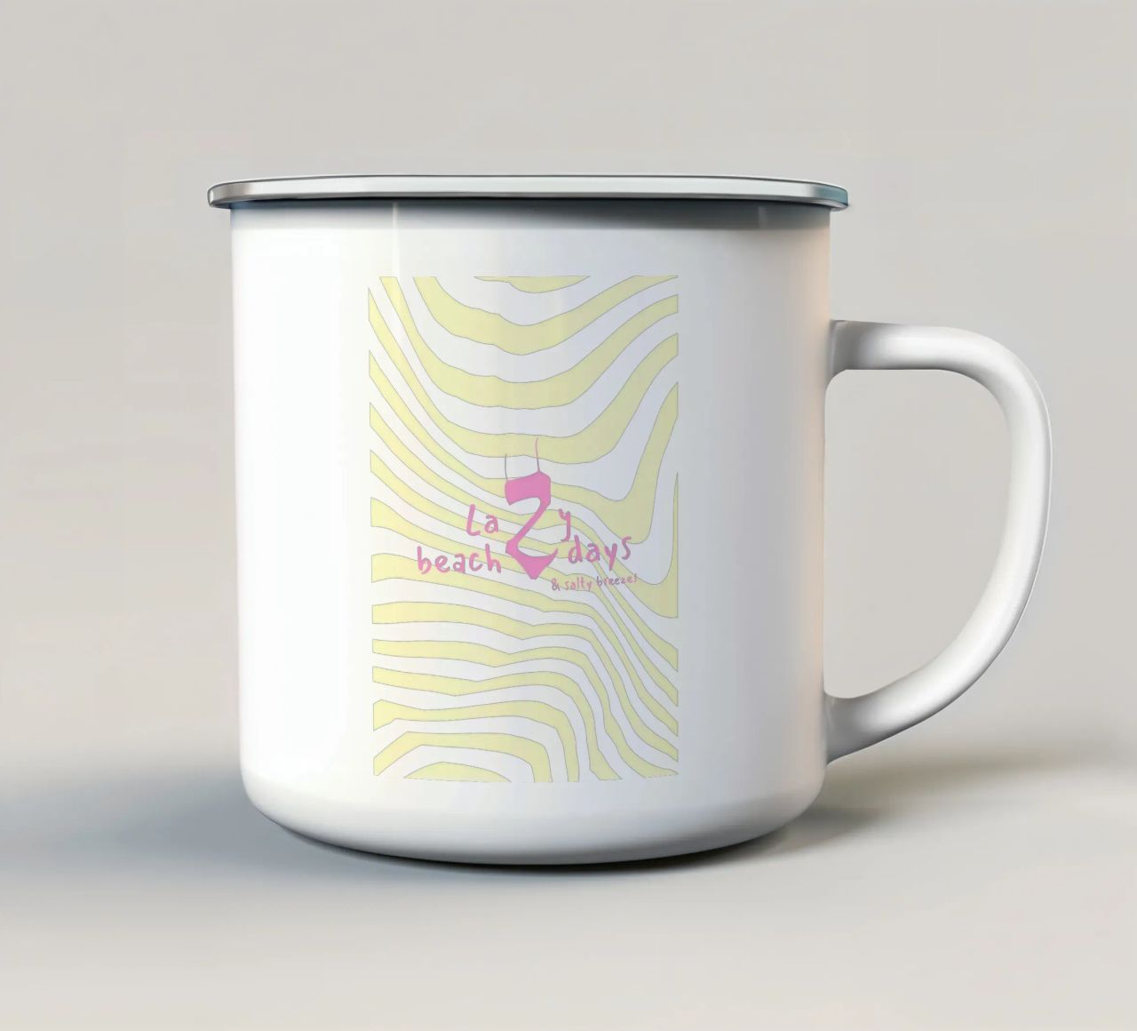 Lazy beach days tazza in smalto da Bureau Purpur