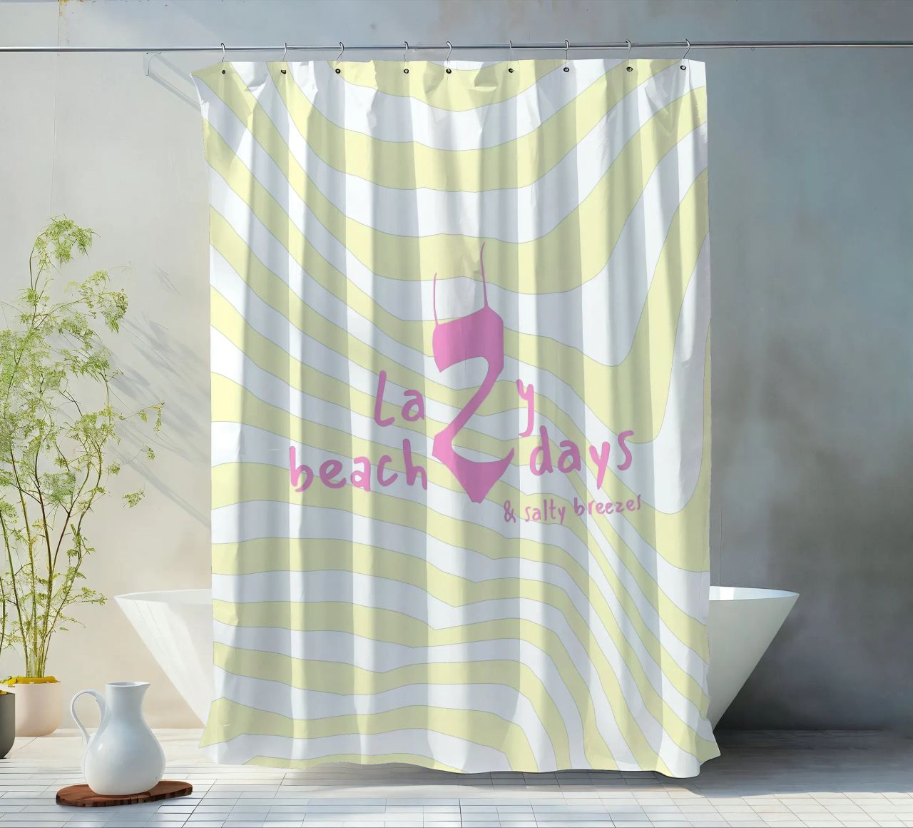 Lazy beach days tenda da doccia da Bureau Purpur