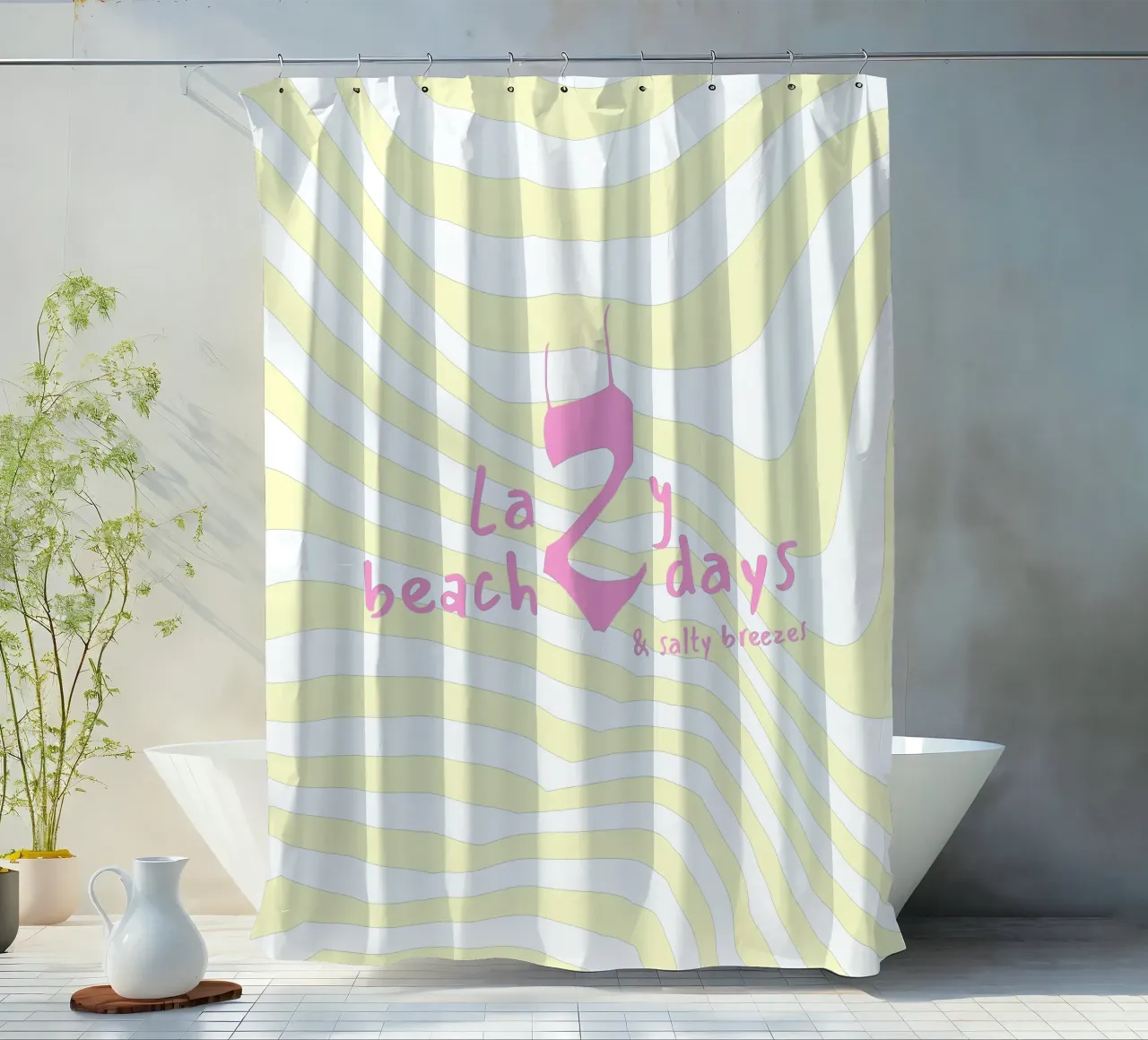 Lazy beach days Duschvorhang von Bureau Purpur
