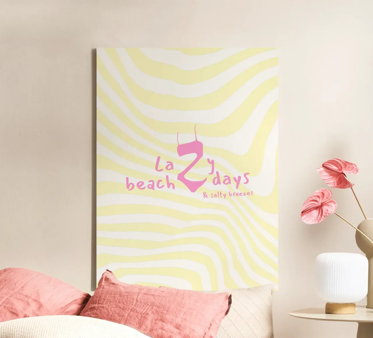 Lazy beach days lienzo de Bureau Purpur