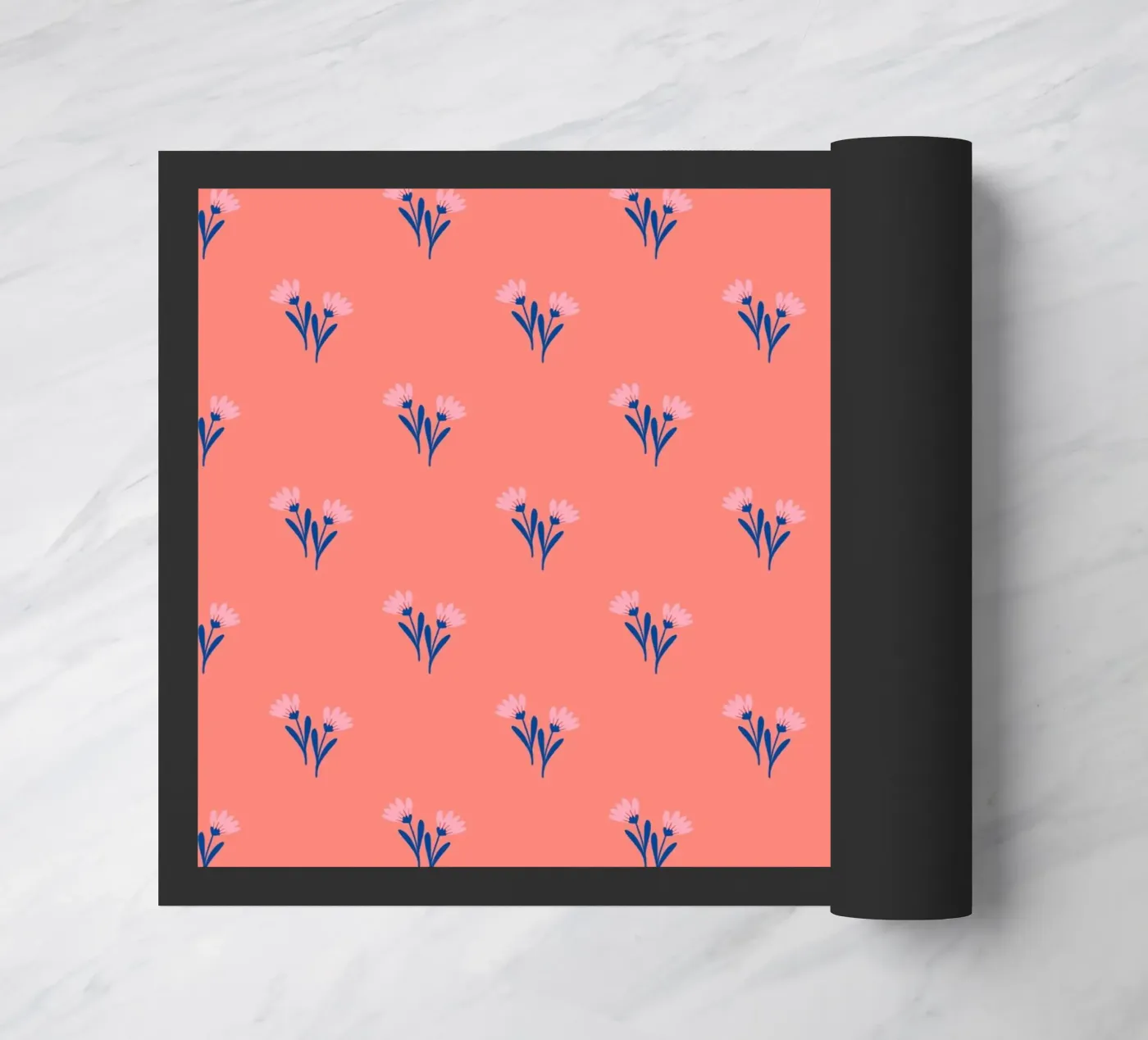 Ditsy floral pattern doormat by Wackapacka