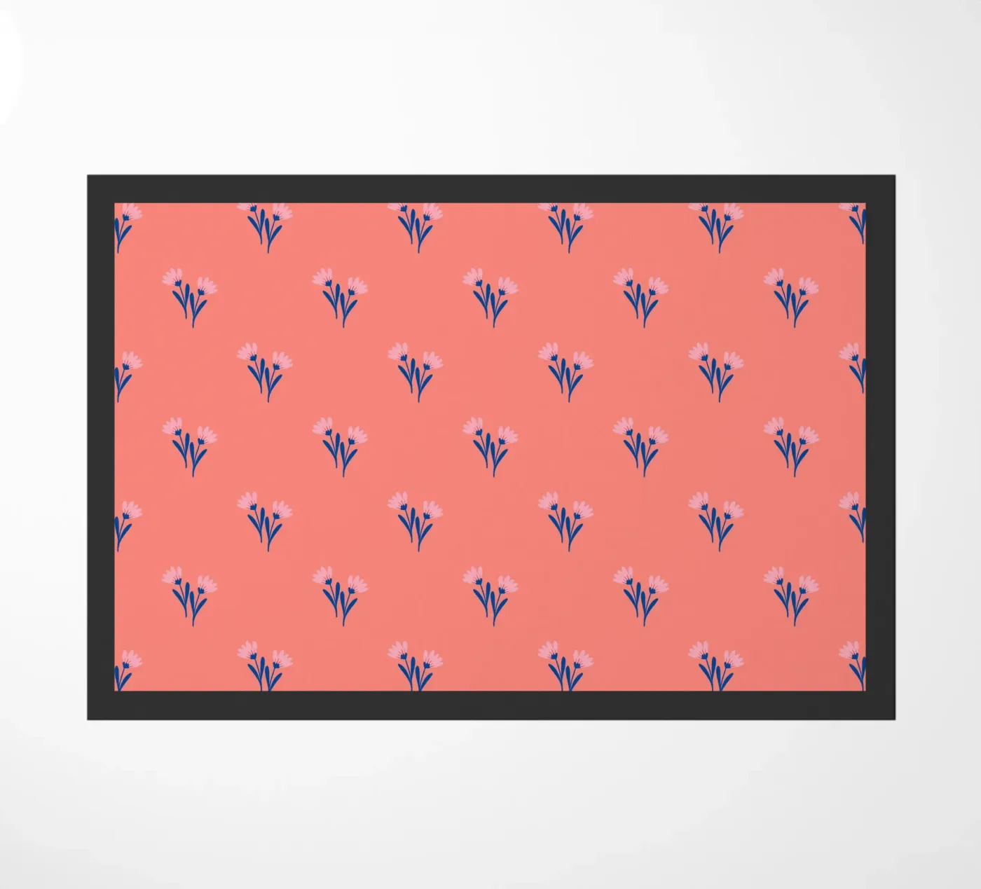 Ditsy floral pattern doormat by Wackapacka