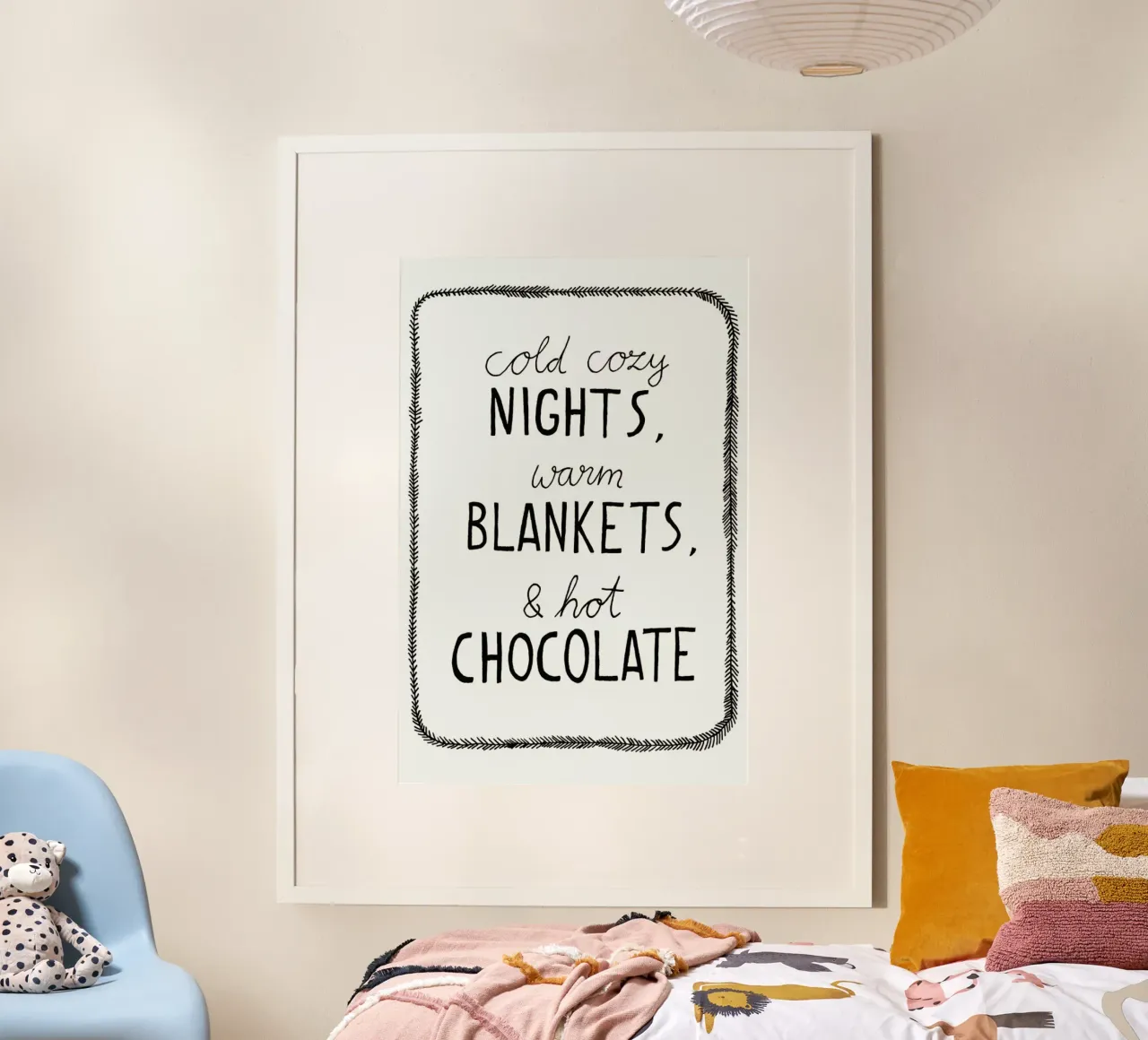 Hot Chocolate poster con telaio in plastica da typealive
