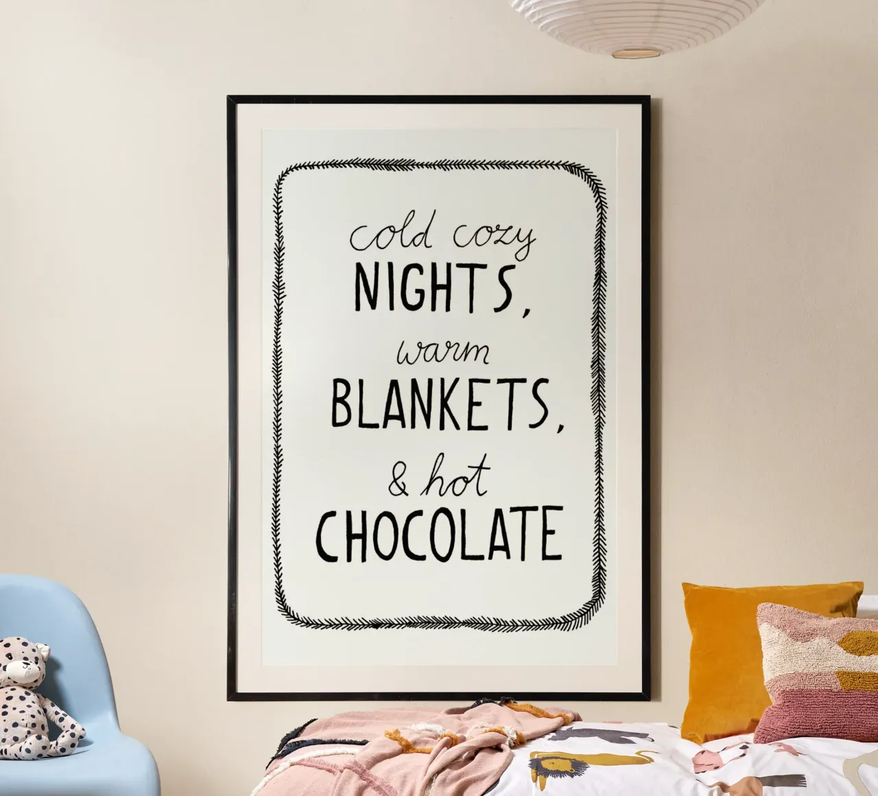 Hot Chocolate poster con telaio in plastica da typealive