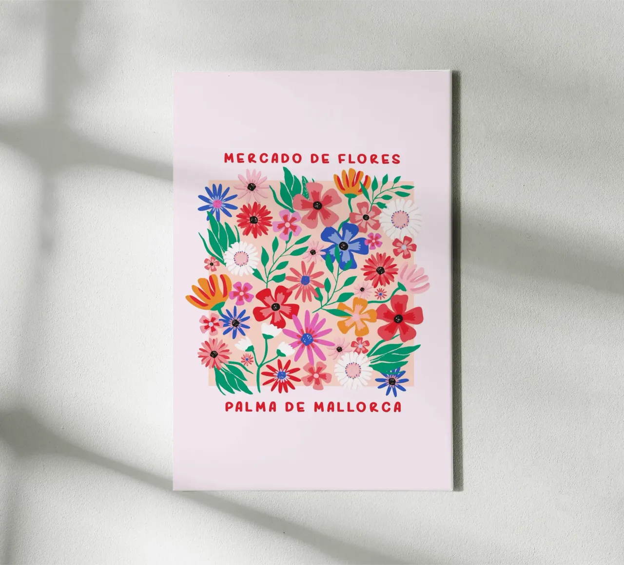 Mercado de Flores – Palma de Mallorca canvas met Baklijst van karenmenzenbach