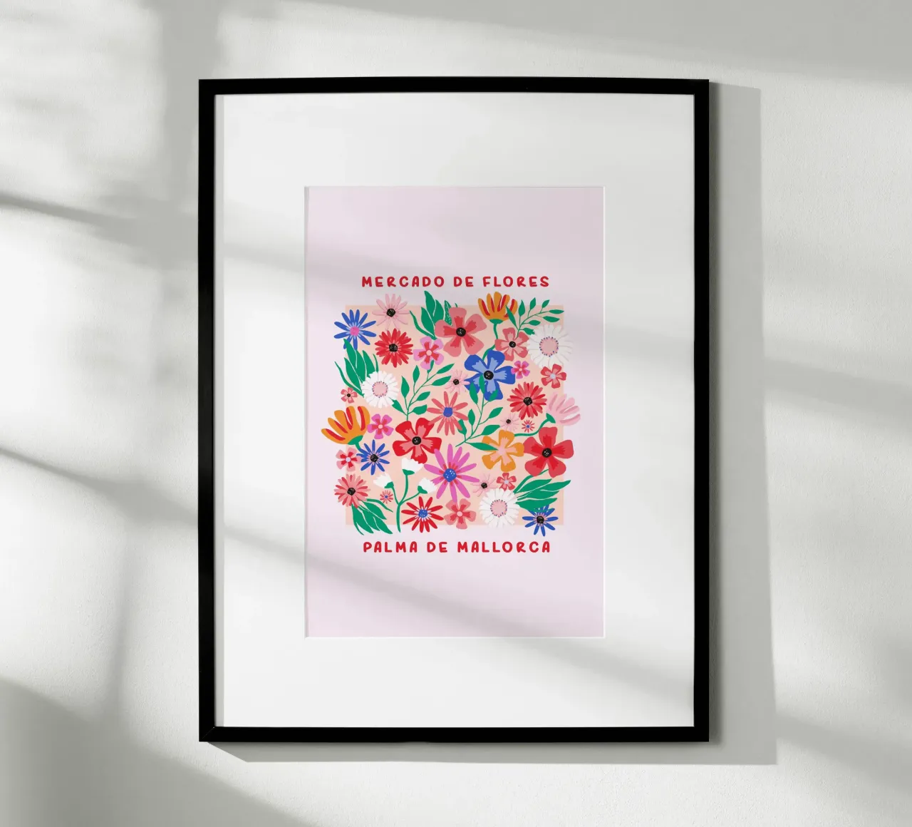 Mercado de Flores – Palma de Mallorca poster con telaio in legno da karenmenzenbach