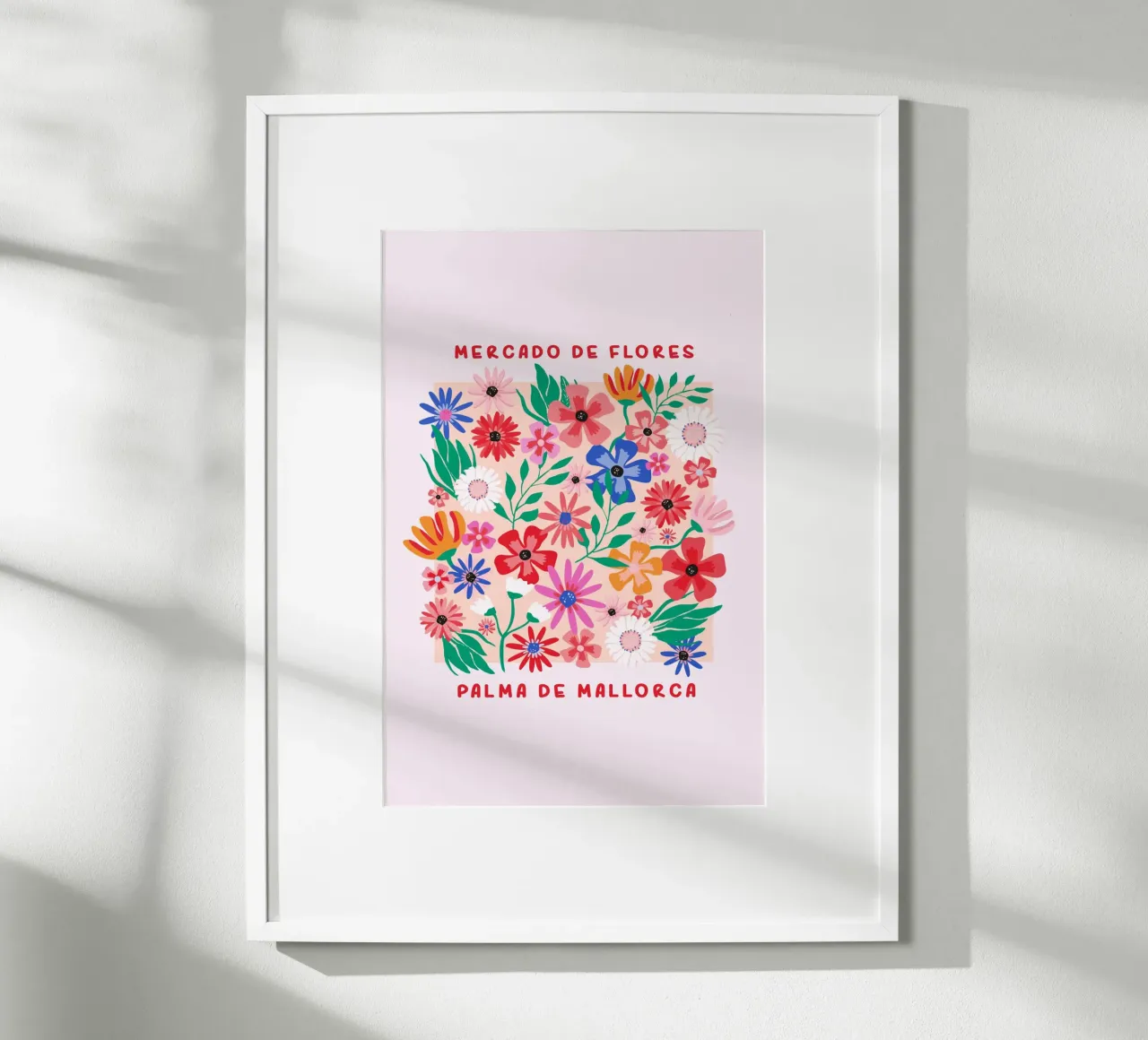 Mercado de Flores – Palma de Mallorca poster con telaio in legno da karenmenzenbach