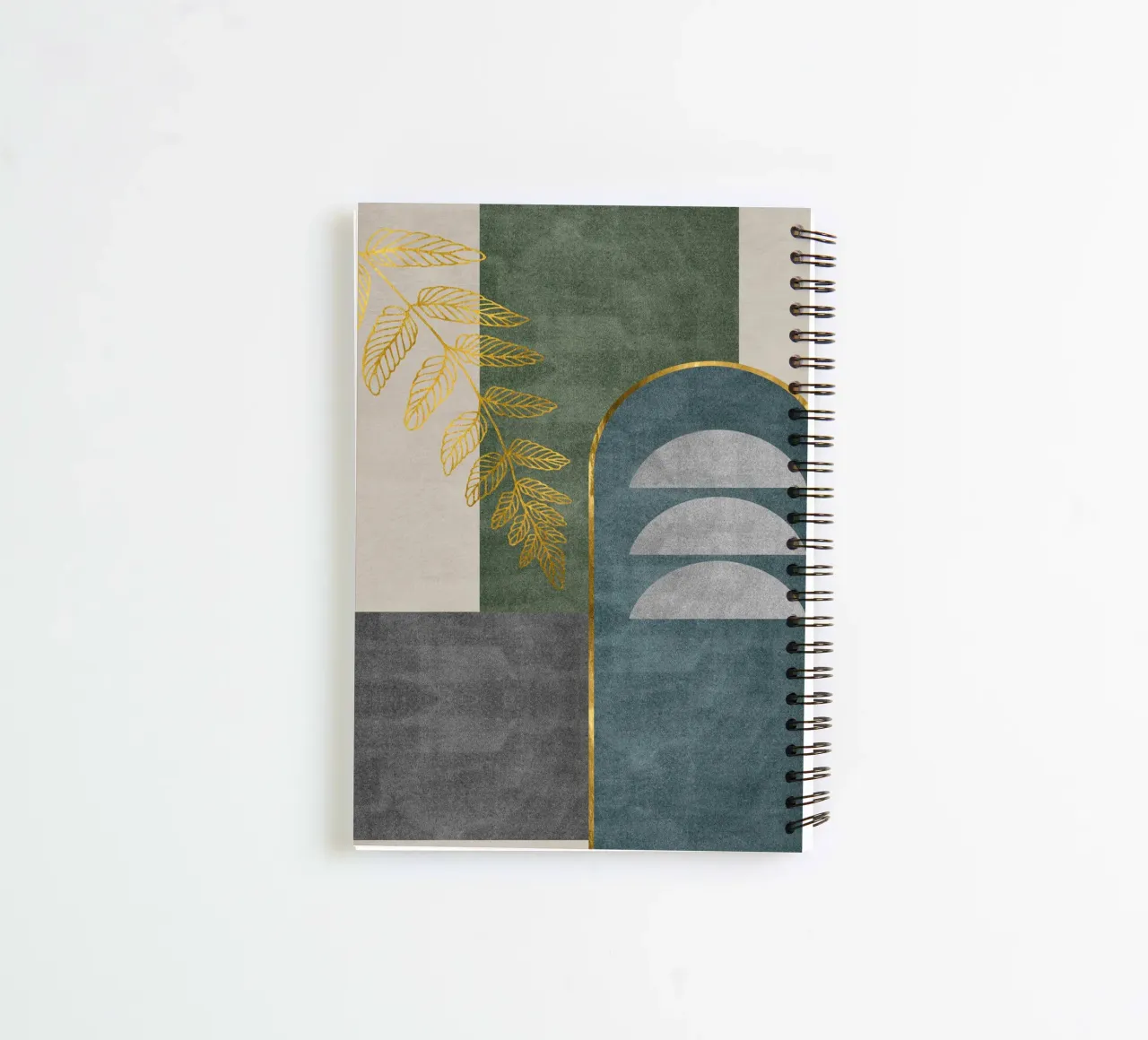 golden leafy branch spiral notebook by ramosashop