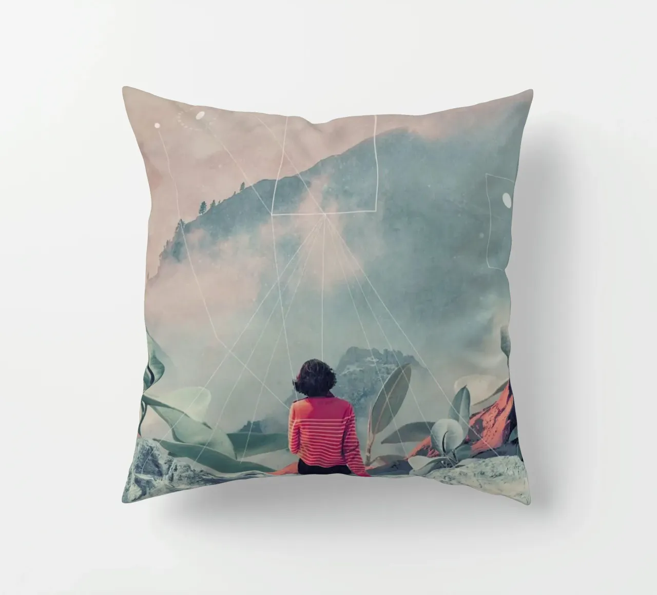 Lost in the 17th Dimension cuscino da Frank Moth
