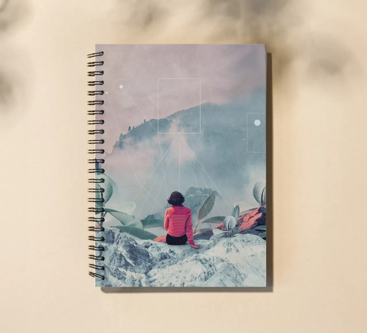 Lost in the 17th Dimension spiral notebook by Frank Moth