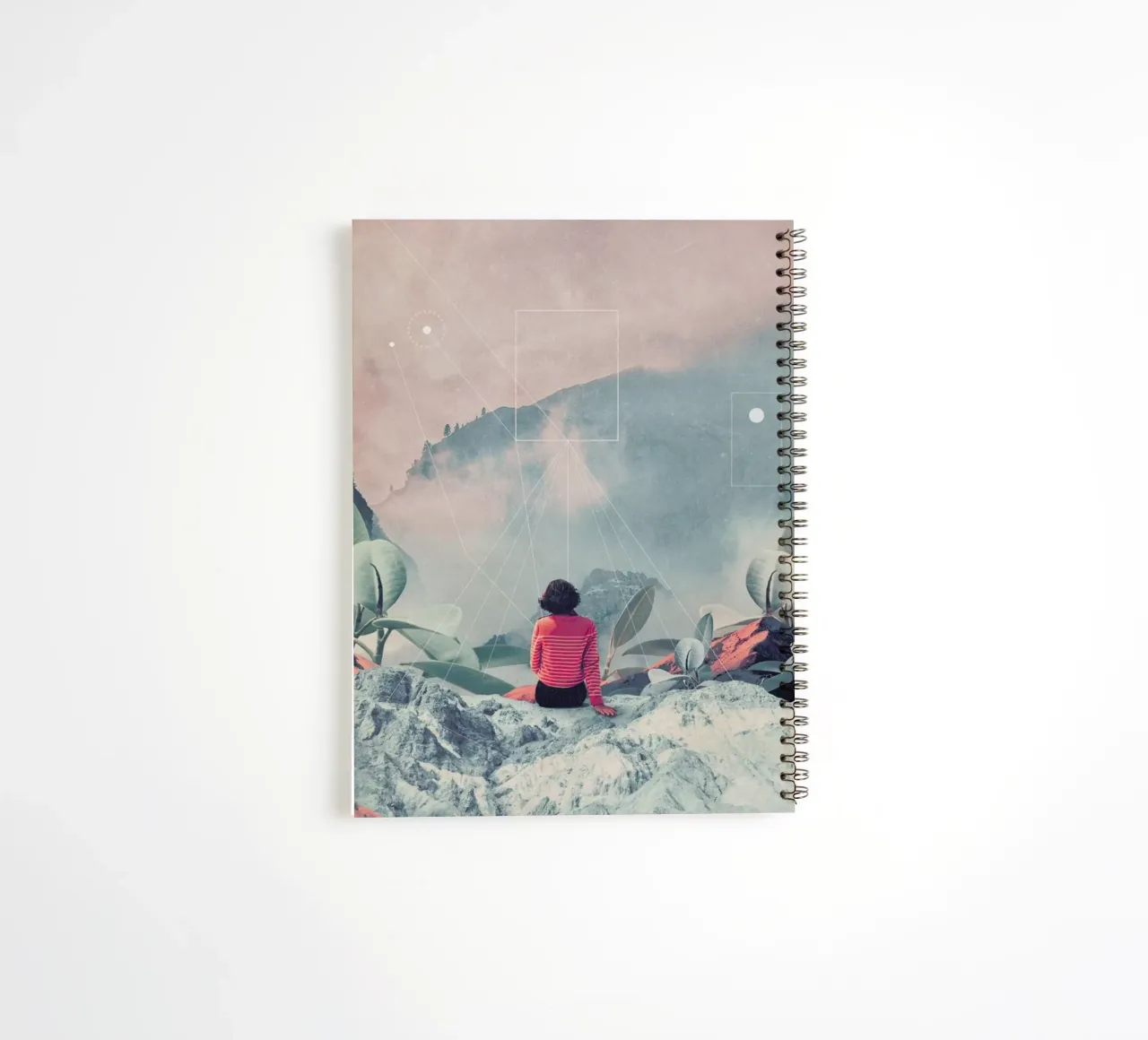 Lost in the 17th Dimension spiral notebook by Frank Moth