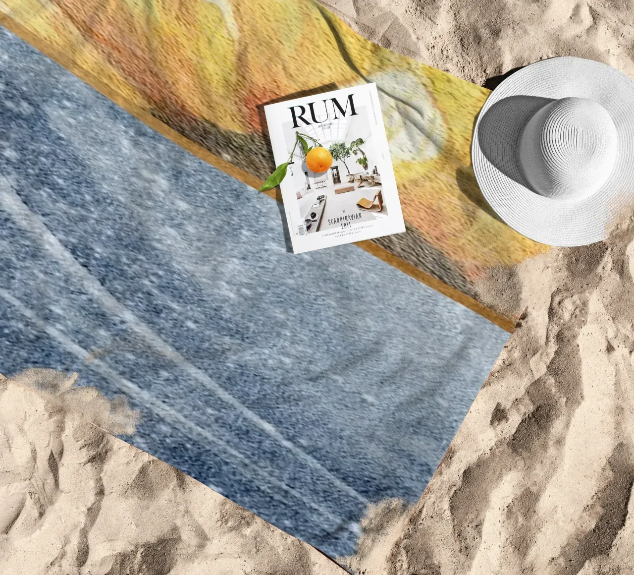 abstract blue telo mare da ramosashop