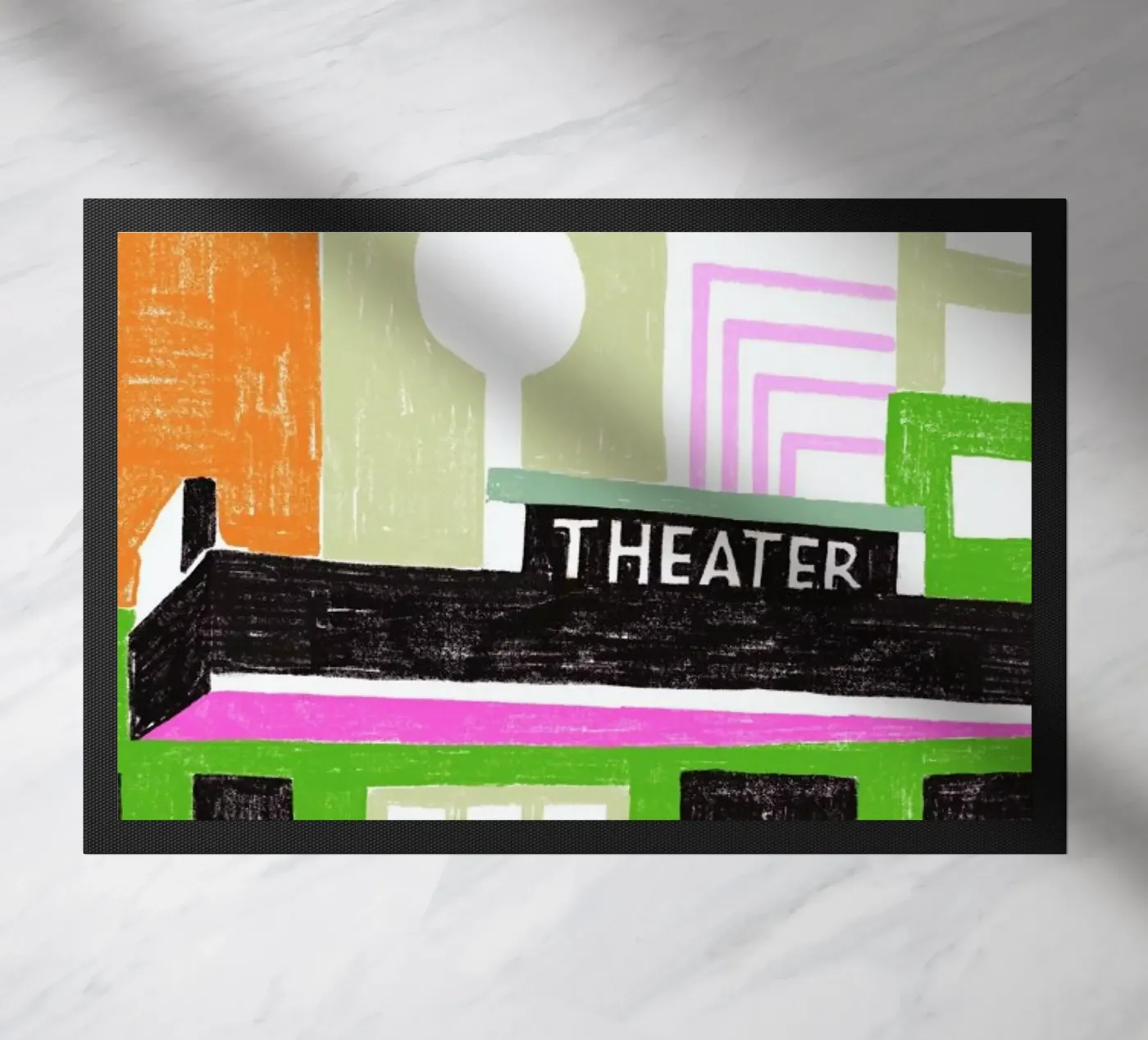 Theater deurmat van Eva Wünsch