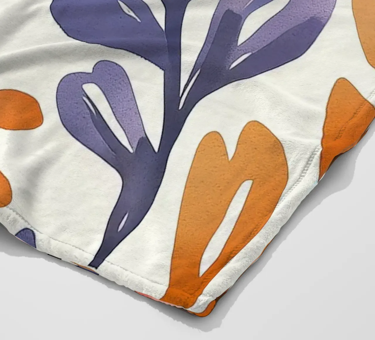 Bluebird Poppy Garden Vintage Floral con morbide piume coperta in pile da Gentle Echoes Art