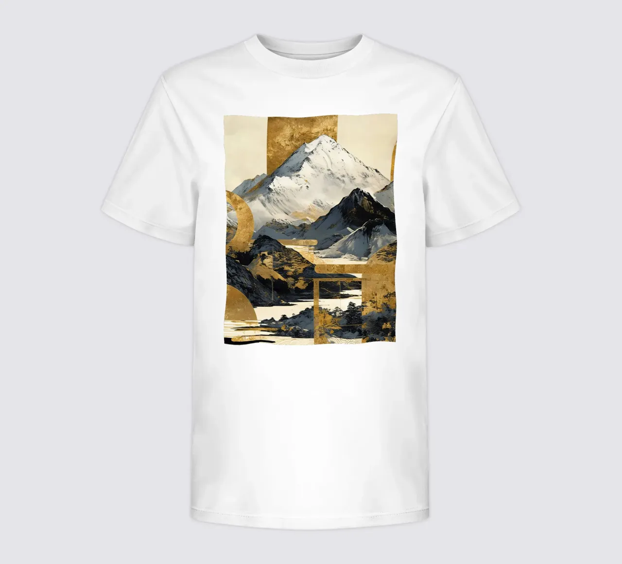 Mountains Landscape Abstract Gold camiseta para niños de Mateo