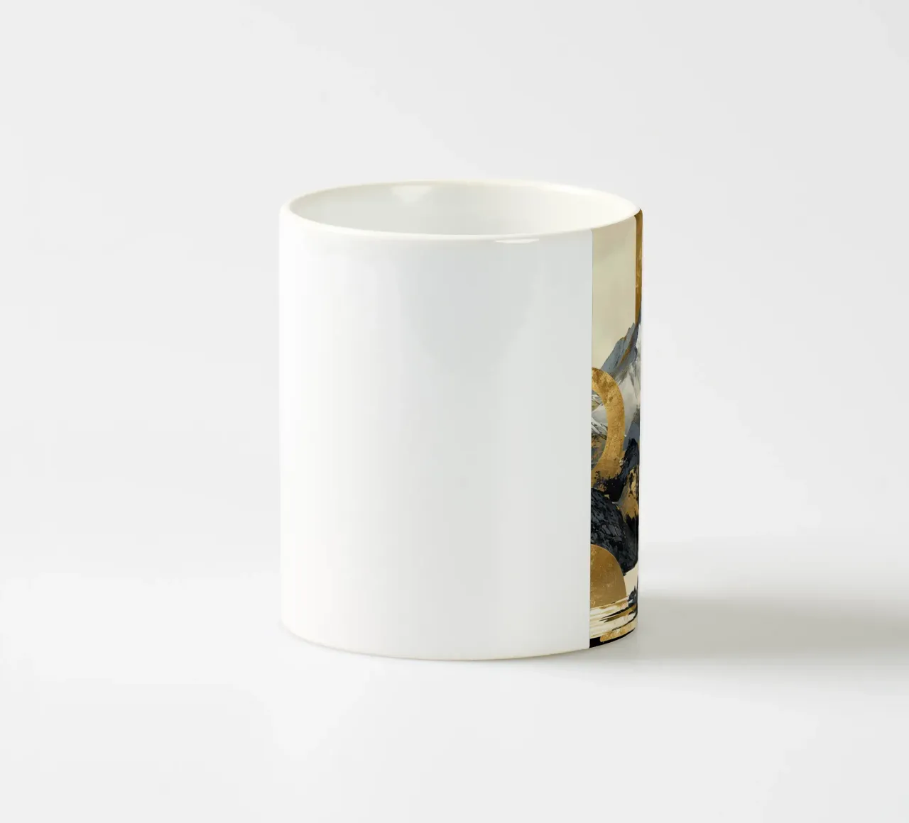 Mountains Landscape Abstract Gold tazza in ceramica da Mateo