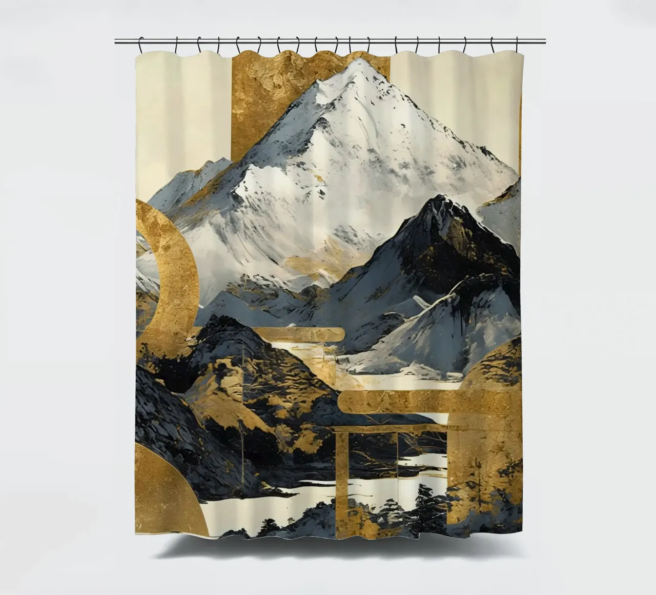 Mountains Landscape Abstract Gold tenda da doccia da Mateo