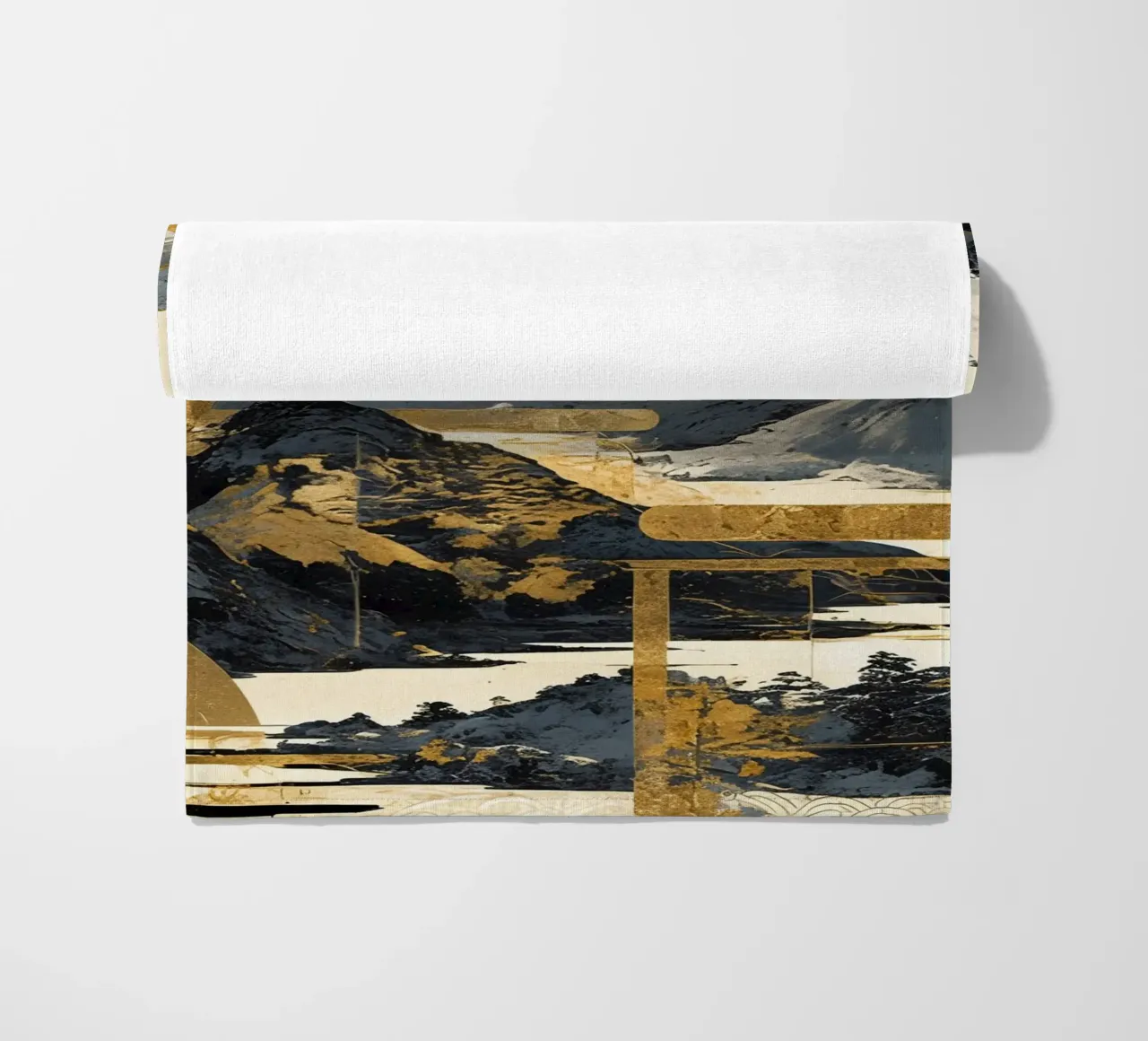 Mountains Landscape Abstract Gold telo mare da Mateo