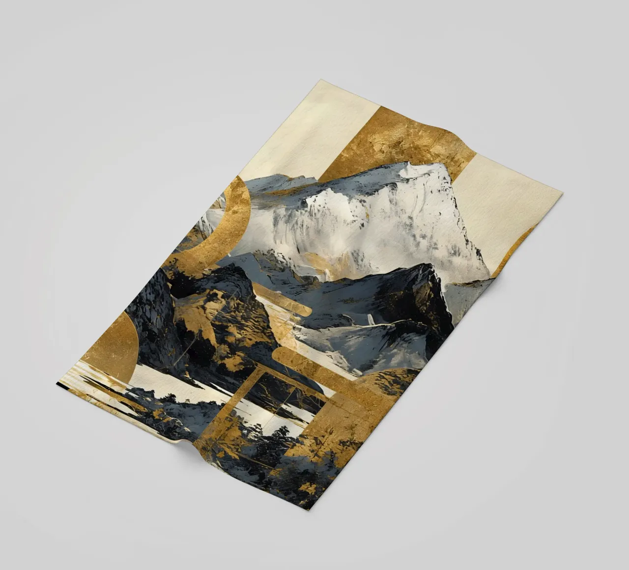 Mountains Landscape Abstract Gold telo mare da Mateo