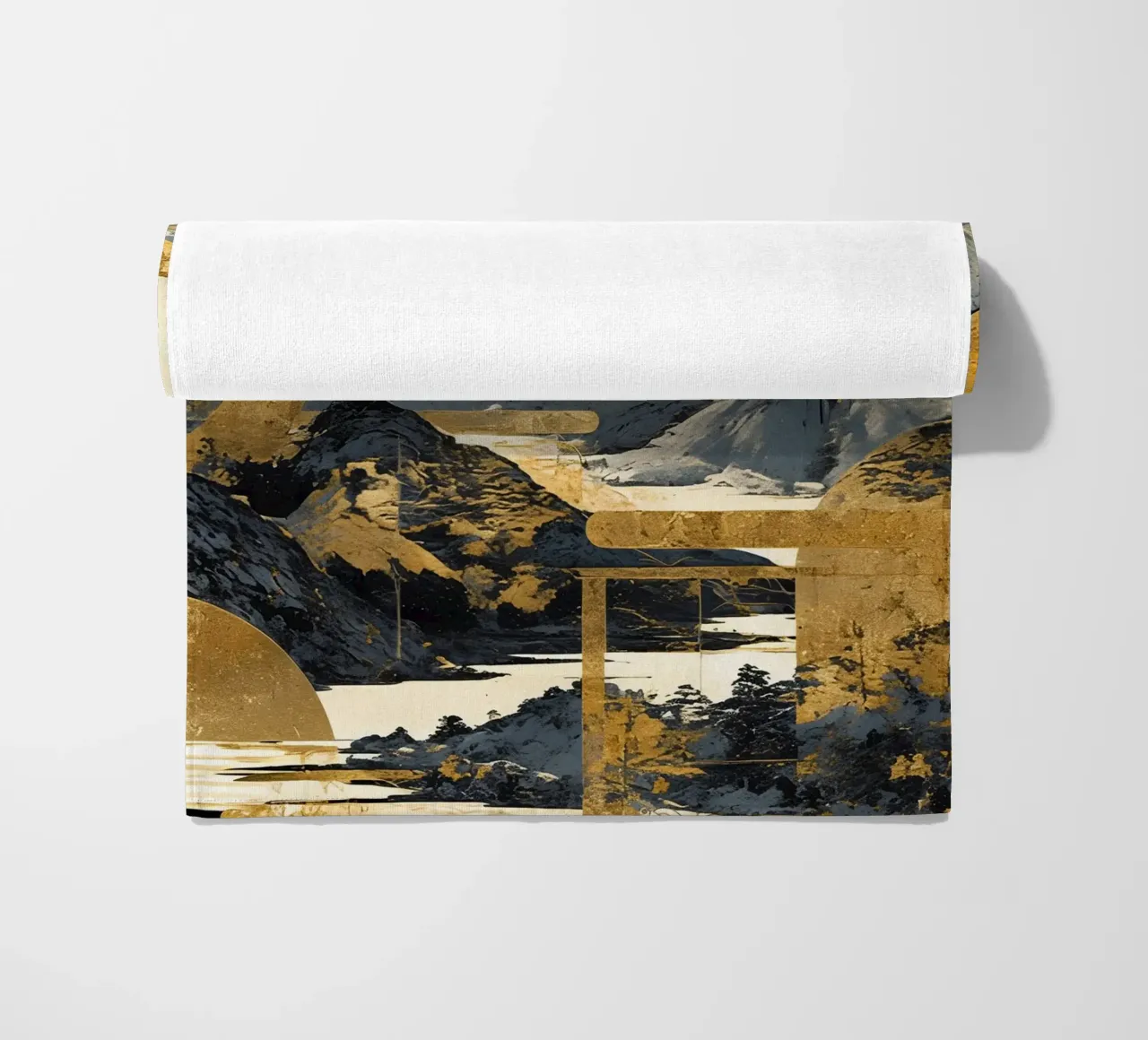 Mountains Landscape Abstract Gold telo mare da Mateo