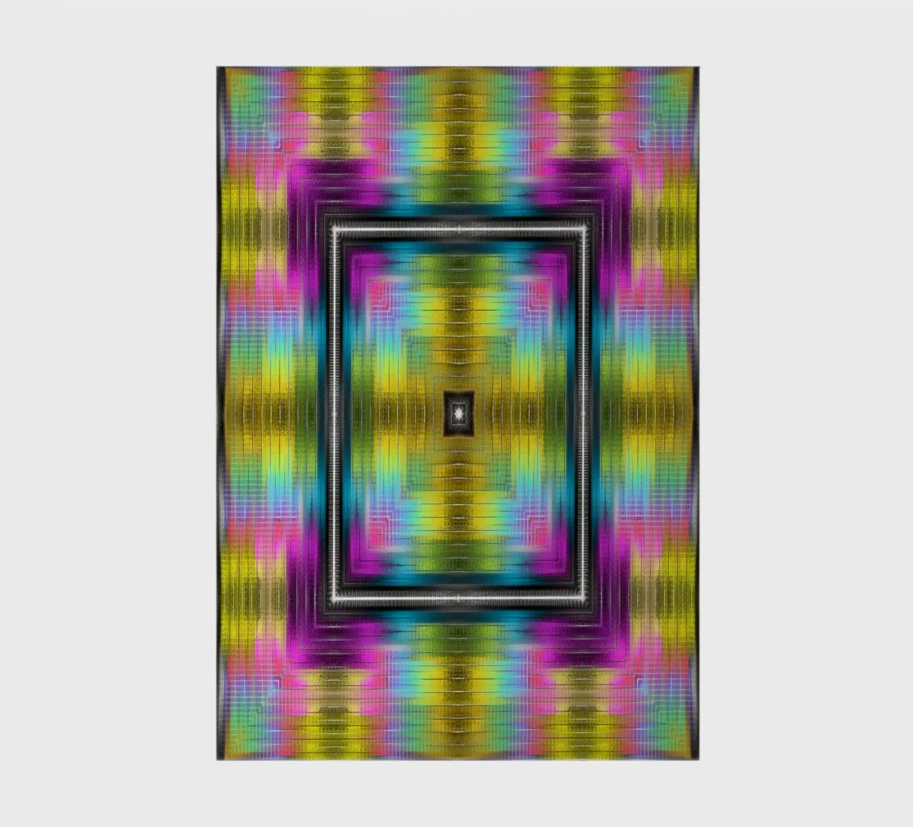 Kaléidoscope 4-angle encadré par des spectres de couleurs vives carnet de notes de Gürsel Yesil Digital Art