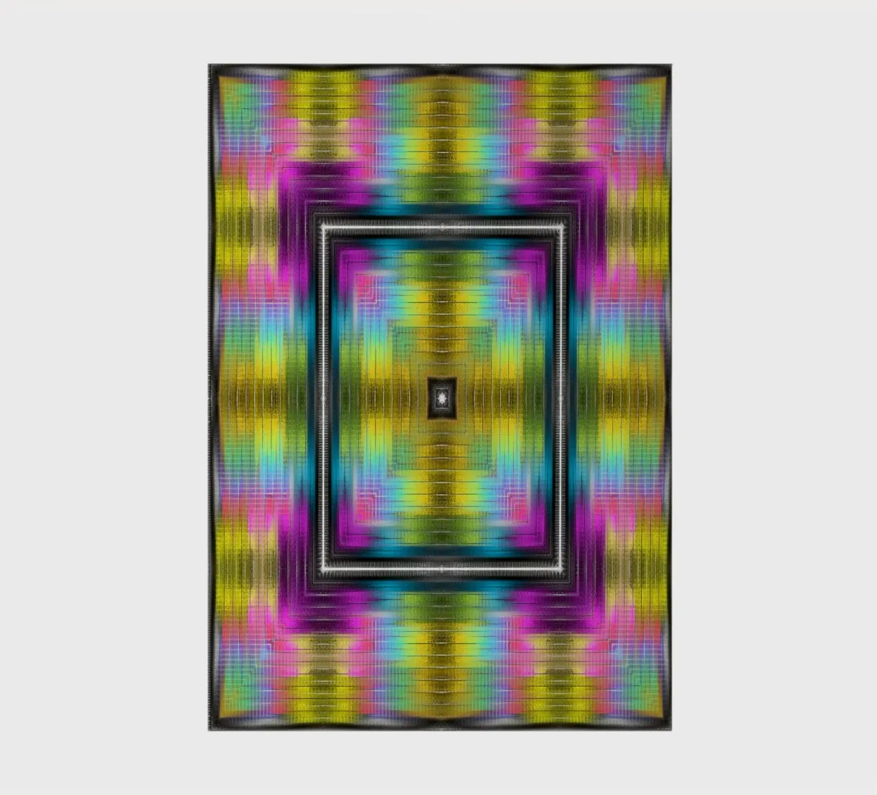 Kaléidoscope 4-angle encadré par des spectres de couleurs vives carnet de notes de Gürsel Yesil Digital Art