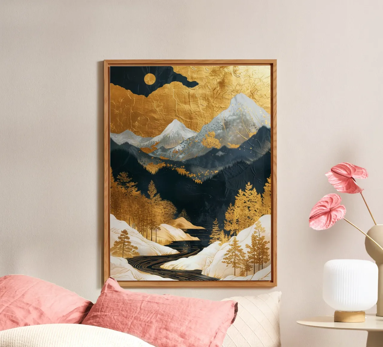 Mountains Forest Golden pannello forex da Mateo
