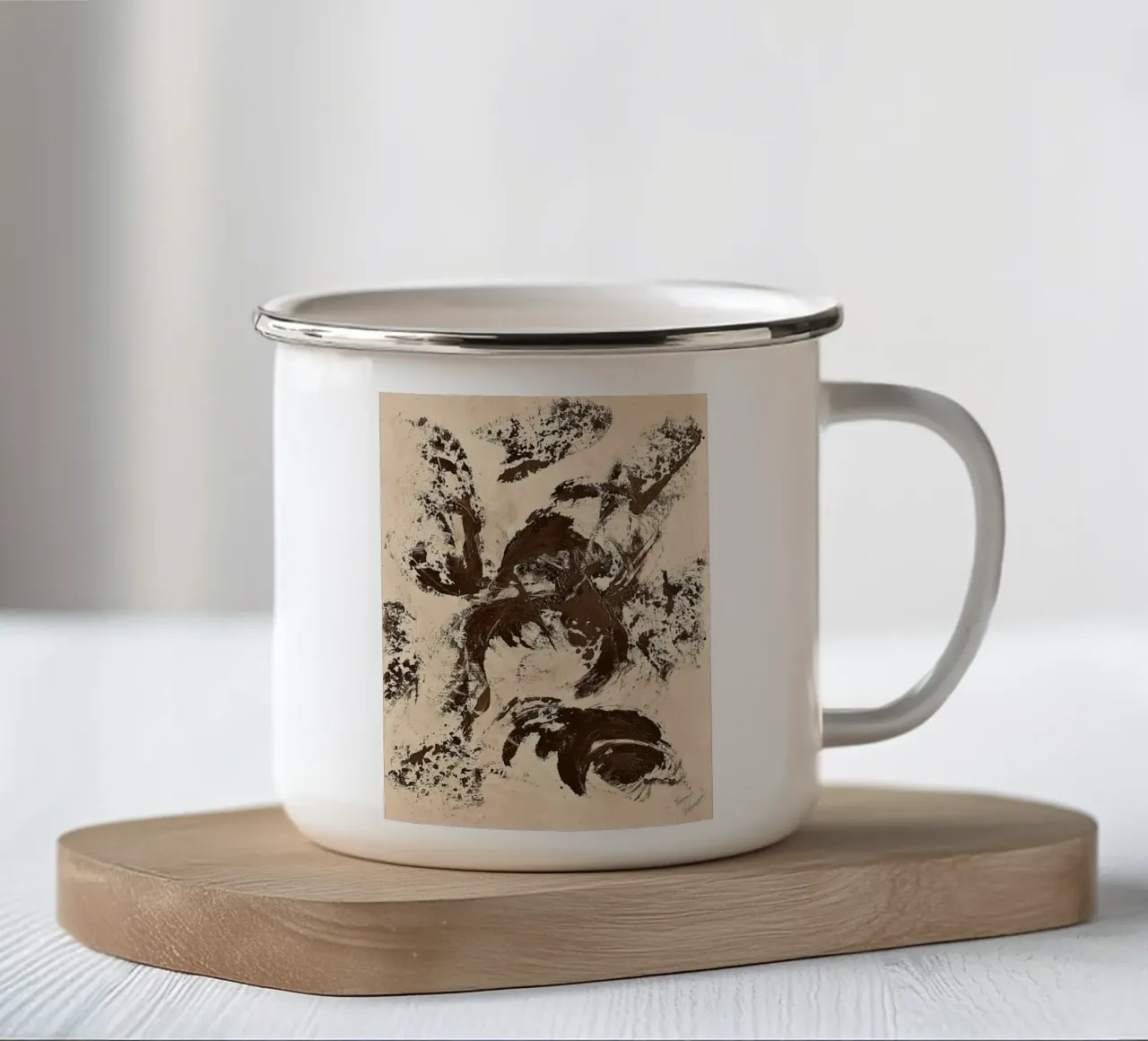 SEPIA 56 tazza in smalto da Thierry Vobmann Abstract painting