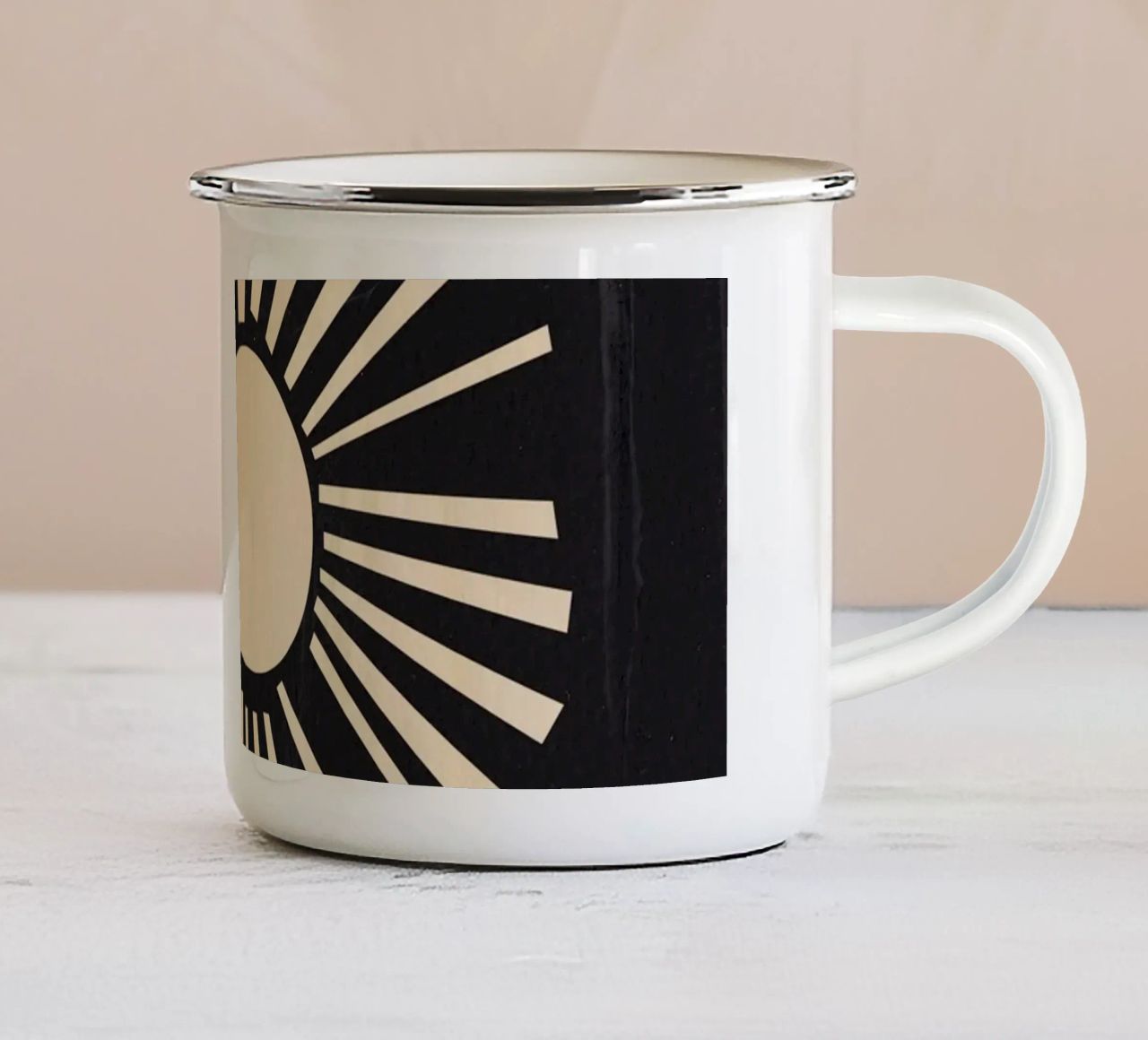 Sole Boho tazza in smalto da Rose Beck Art