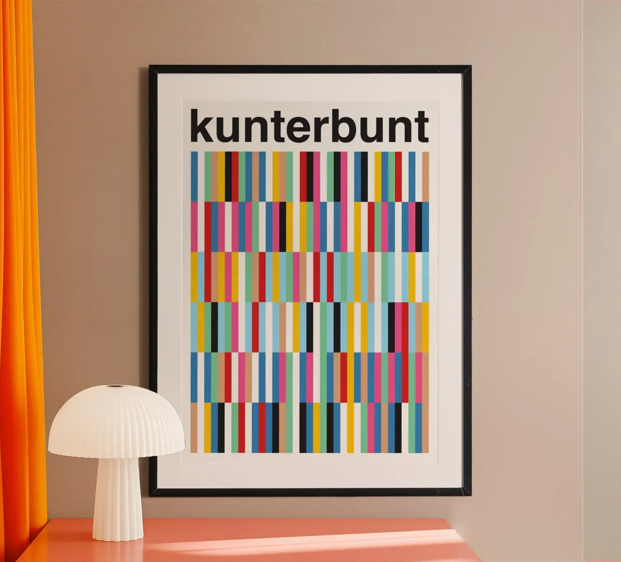 Kunterbunt poster con telaio in plastica da studio salü