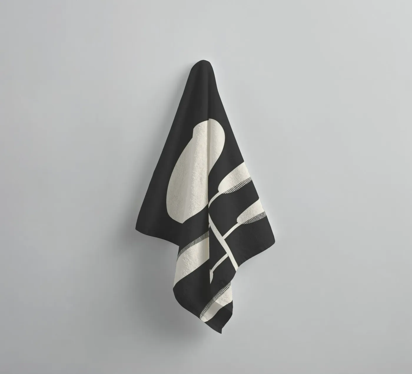 Bloem badhanddoek van Rose Beck Art