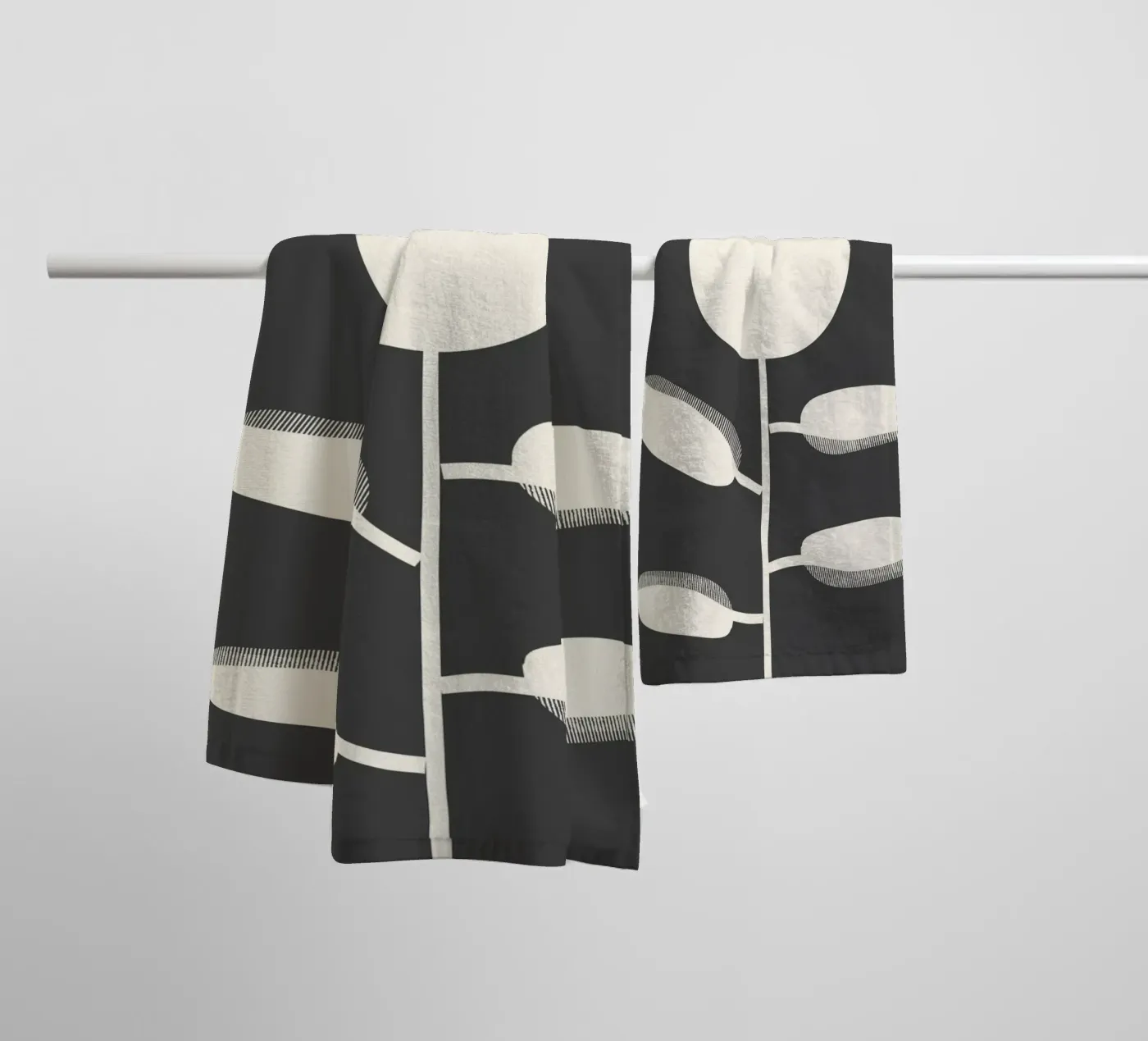 Bloem badhanddoek van Rose Beck Art