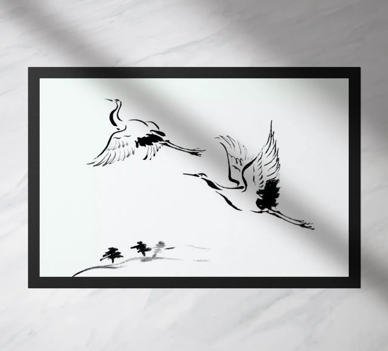 Cranes in Ink zerbino da Flora & Fauna