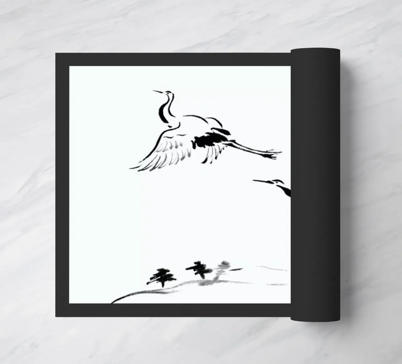 Cranes in Ink doormat by Flora & Fauna